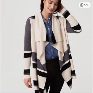 LOFT Women’s Draped Front Open Cardigan Sweater